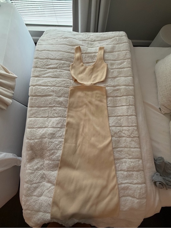 Zara Dresses & Skirts - Zara Beige Two-Piece Maxi Dress